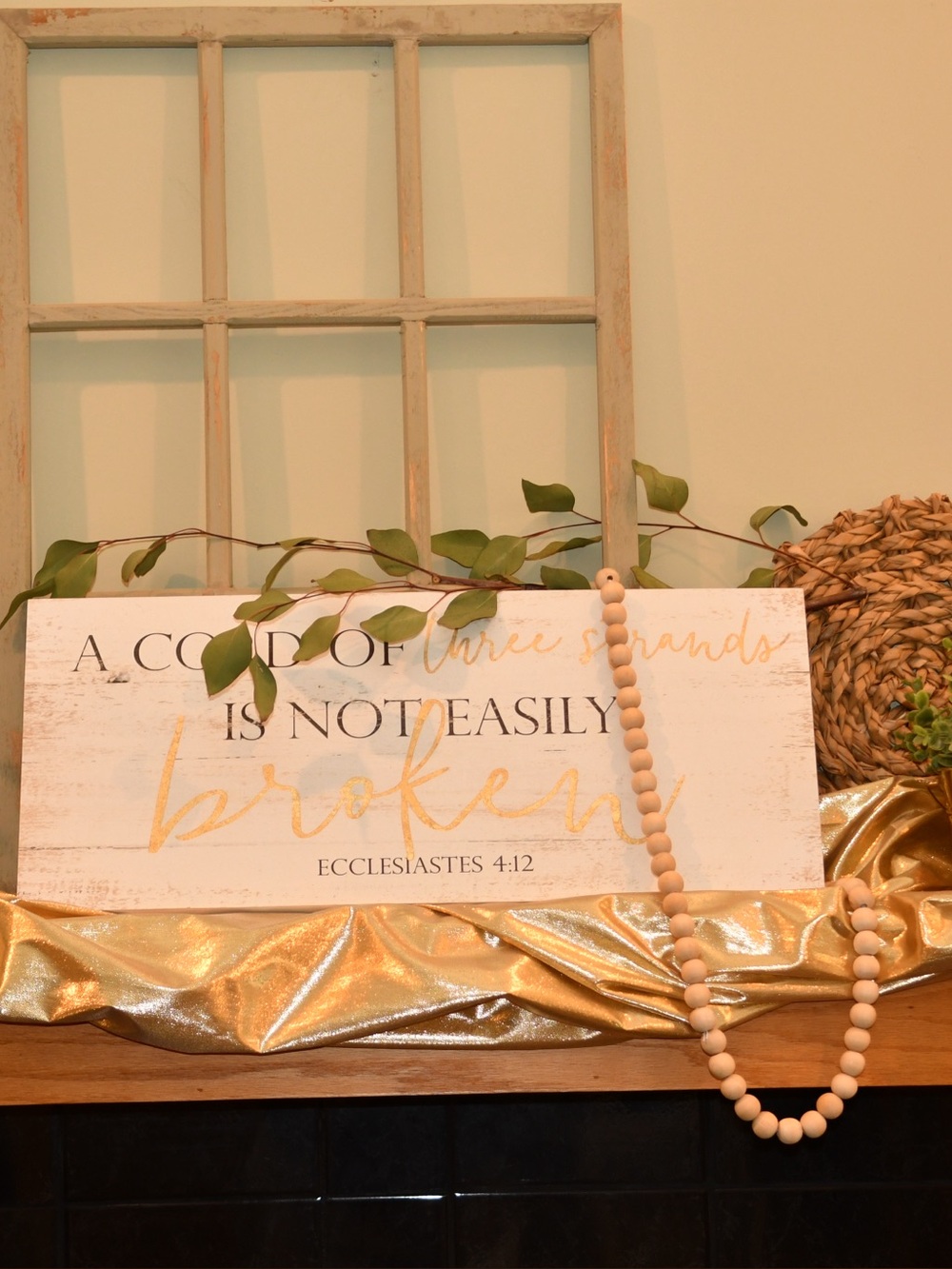 Inspirational Wall Art with Ecclesiastes Quote
Length 25 inches